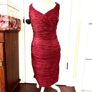 Calvin Klein Vibrant Red Sleeveless Midi Dress